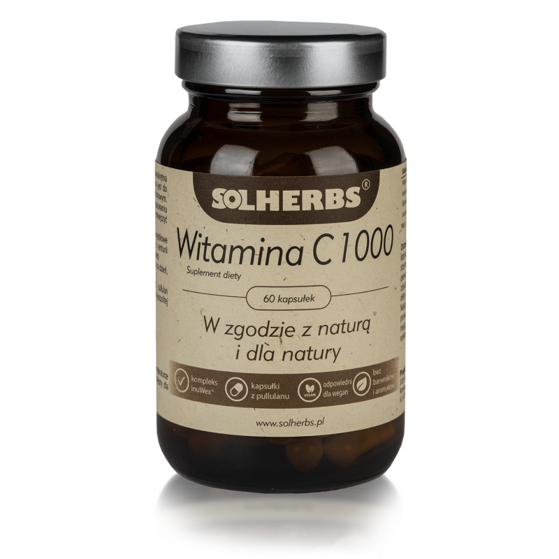 Solherbs lewoskrętna witamina C 60 kapsułek