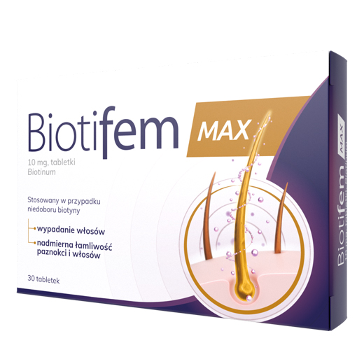 BIOTIFEM Max - biotyna 10mg 30 tabletek